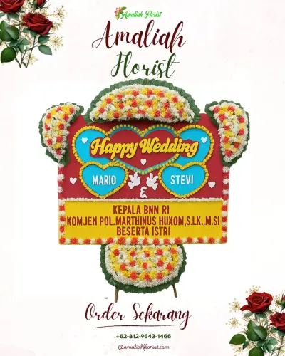 Karangan Papan Bunga Pernikahan di Putat Kidul